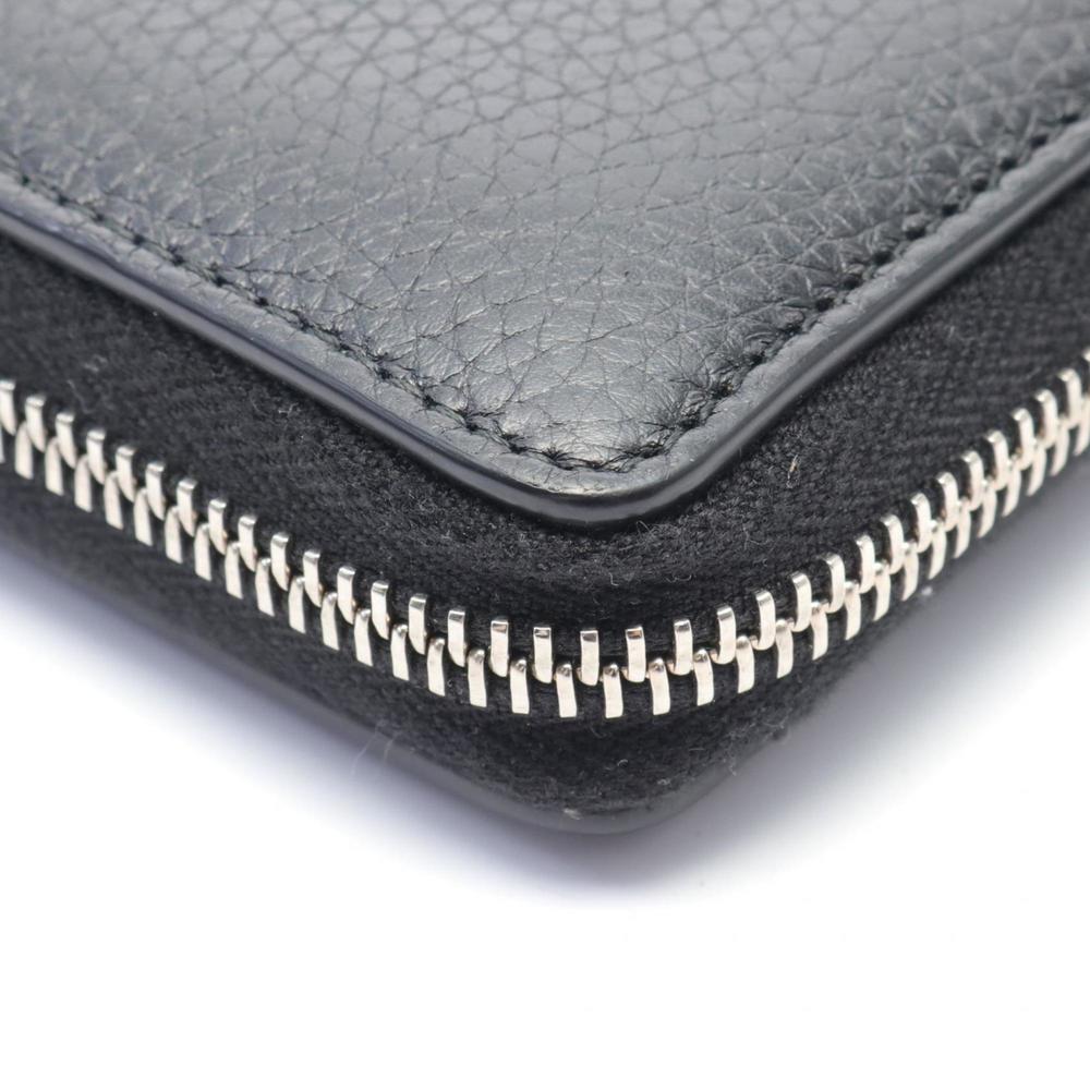 GUCCI GG Metal Round Long Wallet Leather Black - Picture 7 of 8